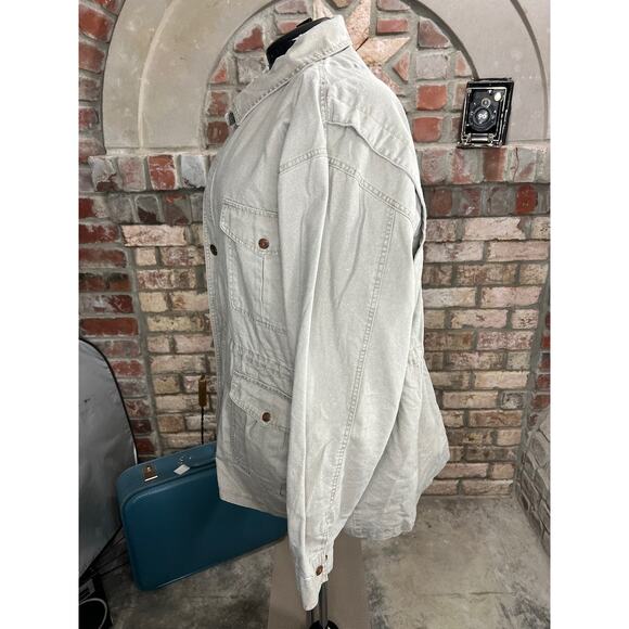 utility jacket vintage safari style khaki - Picture 4 of 8